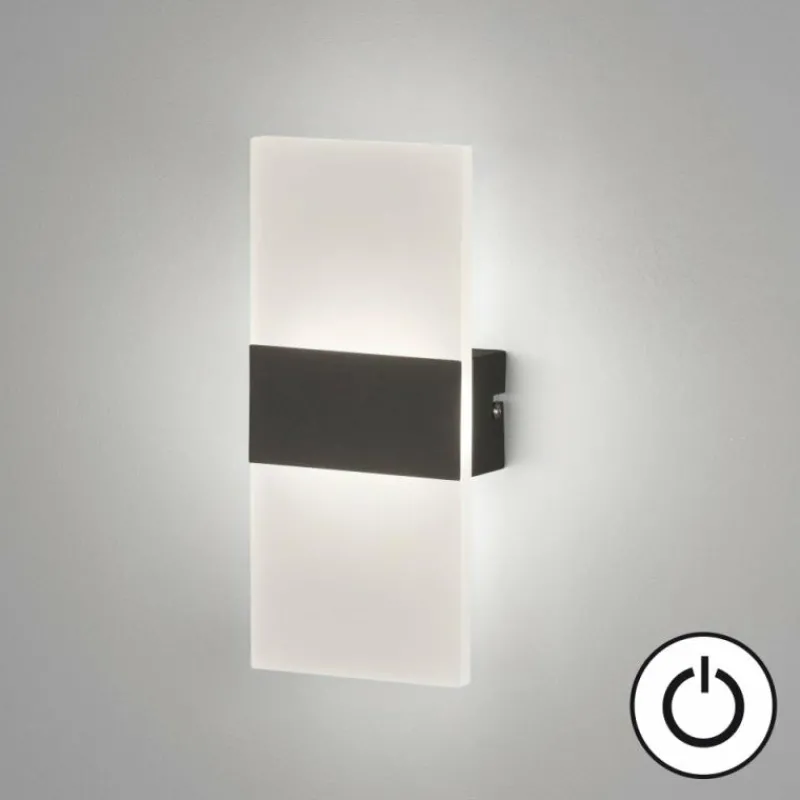 Luminaires Fischer & Honsel Applique murale Fischer & Honsel Foder LED Noir, 1 lumière* Éclairage Led