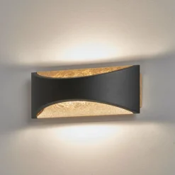 Luminaires Fischer & Honsel Applique murale Fischer & Honsel Rio LED Noir, 1 lumière