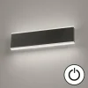 Luminaires Fischer & Honsel Applique murale Fischer & Honsel Muur LED Noir, 1 lumière