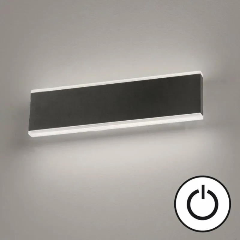 Luminaires Fischer & Honsel Applique murale Fischer & Honsel Muur LED Noir, 1 lumière