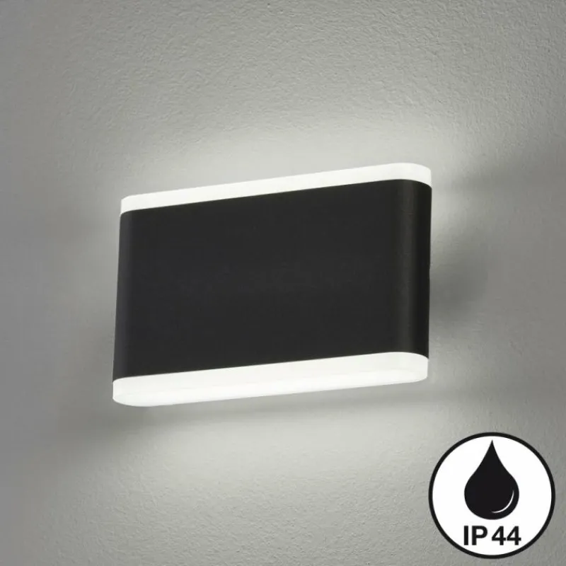 Luminaires Fischer & Honsel Applique murale Fischer & Honsel Scounce LED Noir, 2 lumières