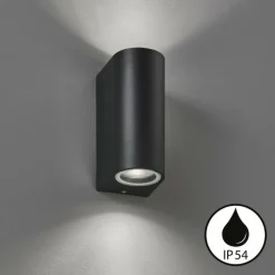 Luminaires Fischer & Honsel Applique murale Fischer & Honsel Marlon LED Noir, 2 lumières* Éclairage Led