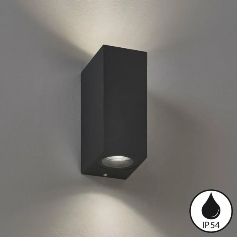 Luminaires Fischer & Honsel Applique murale Fischer & Honsel Emilio LED Noir, 2 lumières* Éclairage Led