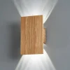 Lampes En Bois-Luminaires Fischer & Honsel Applique murale Fischer & Honsel SHINE-WOOD LED Écru, 4 lumières