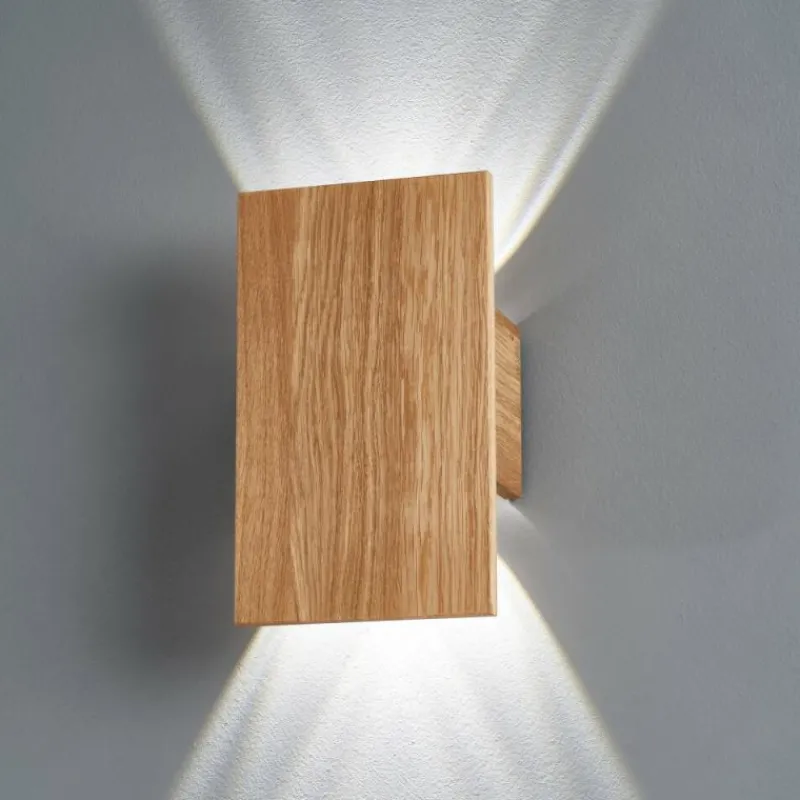 Lampes En Bois-Luminaires Fischer & Honsel Applique murale Fischer & Honsel SHINE-WOOD LED Écru, 4 lumières