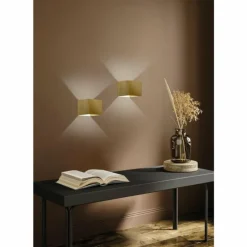 Lampes Dorées-Luminaires Fischer & Honsel Applique murale Fischer & Honsel Cog LED Or, 2 lumières