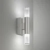 Luminaires Fischer & Honsel Applique murale Fischer-Honsel Nyra LED Nickel mat, 2 lumières* Appliques