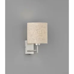 Lampes En Tissu-Luminaires Fischer & Honsel Applique murale Fischer-Honsel Dreamer Nickel mat, 1 lumière