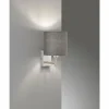 Lampes En Tissu-Luminaires Fischer & Honsel Applique murale Fischer-Honsel Dreamer Nickel mat, 1 lumière
