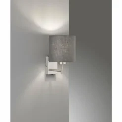 Lampes En Tissu-Luminaires Fischer & Honsel Applique murale Fischer-Honsel Dreamer Nickel mat, 1 lumière