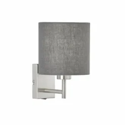 Lampes En Tissu-Luminaires Fischer & Honsel Applique murale Fischer-Honsel Dreamer Nickel mat, 1 lumière