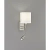 Lampes En Tissu-Luminaires Fischer & Honsel Applique murale Fischer-Honsel Dreamer Nickel mat, 1 lumière