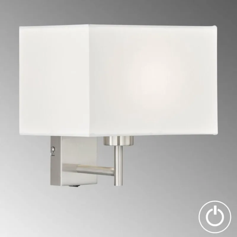 Lampes En Tissu-Luminaires Fischer & Honsel Applique murale Fischer-Honsel Dream Nickel mat, 1 lumière