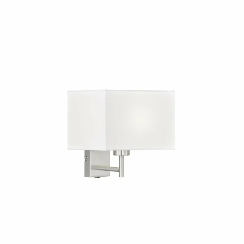 Lampes En Tissu-Luminaires Fischer & Honsel Applique murale Fischer-Honsel Dream Nickel mat, 1 lumière