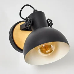 Luminaires Scandinaves-hofstein Applique murale Flagstaff Bois clair, Noir, 1 lumière