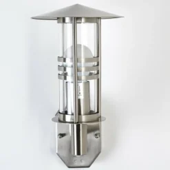 hofstein Applique murale FORLI Acier inoxydable, 1 lumière, Détecteur de mouvement