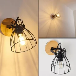 Lampes Vintages & Rétros-hofstein Applique murale Forshaga Brun, 1 lumière