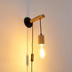 Lampes Vintages & Rétros-hofstein Applique murale Frio Brun, Noir, 1 lumière