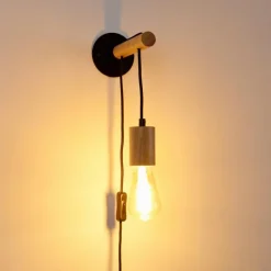 Lampes Vintages & Rétros-hofstein Applique murale Frio Brun, Noir, 1 lumière