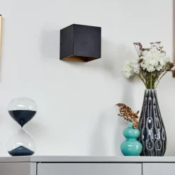 hofstein Applique murale Fulufo LED Cuivre, Noir, 1 lumière