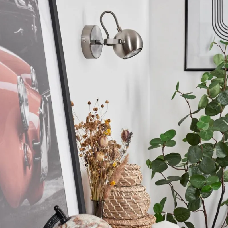 Lampes Industrielles-hofstein Applique murale Gadmen Chrome, Nickel mat, 1 lumière