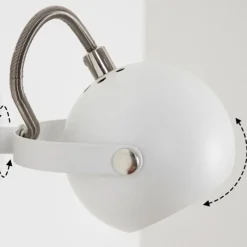 hofstein Applique murale Gadmen Chrome, Blanc, 1 lumière