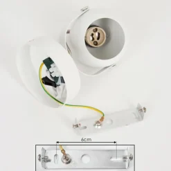 hofstein Applique murale Gadmen Chrome, Blanc, 1 lumière