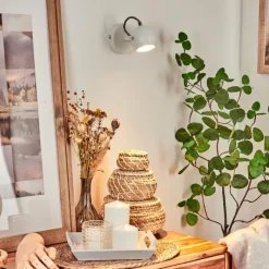 hofstein Applique murale Gadmen Chrome, Blanc, 1 lumière