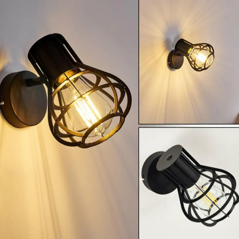 Luminaires Rustiques-hofstein Applique murale Gainesville Noir, 1 lumière