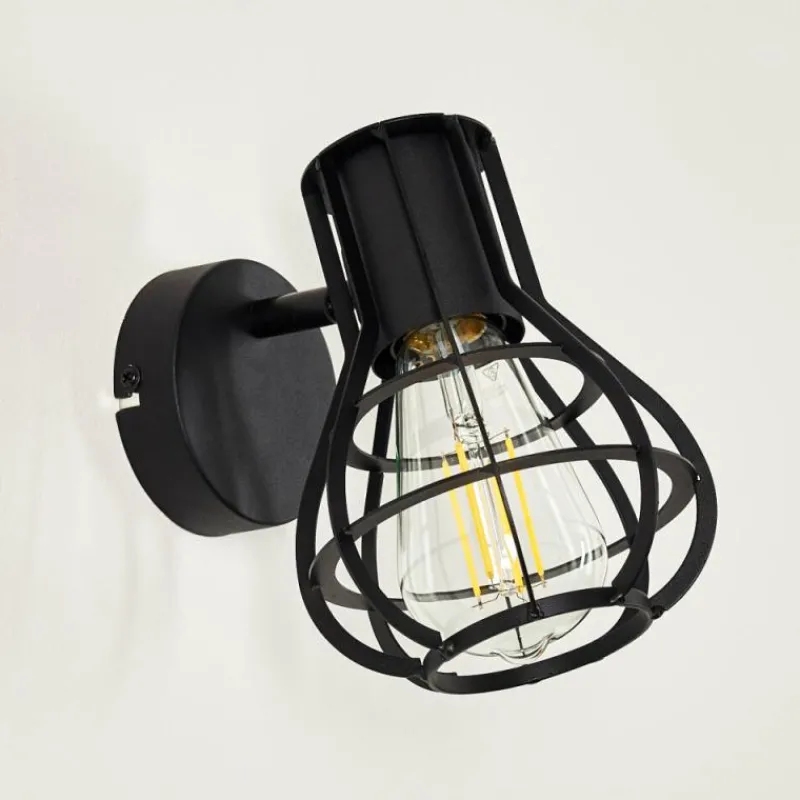 Luminaires Rustiques-hofstein Applique murale Gainesville Noir, 1 lumière