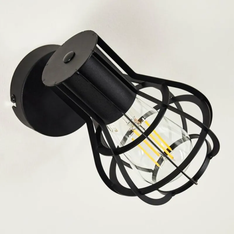 Luminaires Rustiques-hofstein Applique murale Gainesville Noir, 1 lumière