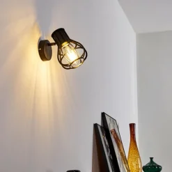 Luminaires Rustiques-hofstein Applique murale Gainesville Noir, 1 lumière