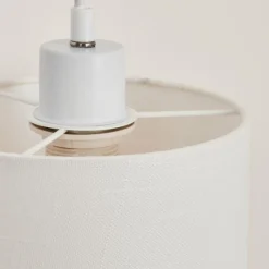 Lampes En Tissu-Luminaires Globo Lighting Applique murale Geelong Bois clair, Blanc, 1 lumière