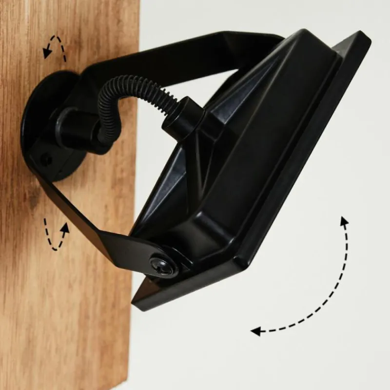 Lampes En Bois-hofstein Applique murale Giresta LED Brun, Noir, 1 lumière