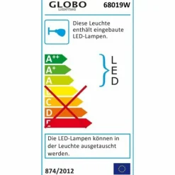 Luminaires Globo Lighting Applique murale Globo AVARI Nickel mat, 1 lumière