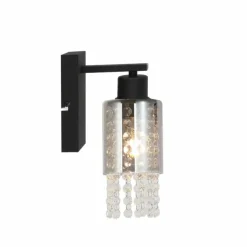 Suspension Verre Fumé-Luminaires Globo Lighting Applique murale Globo BACKEY Noir, 1 lumière