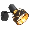 Lampes En Tissu-Luminaires Globo Lighting Applique murale Globo BLANCA Noir, 1 lumière