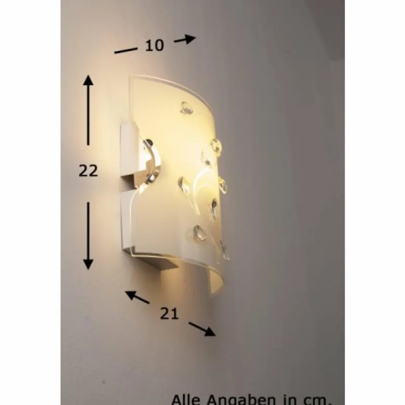 Luminaires Globo Lighting Applique murale Globo BURGUNDY Nickel mat, Blanc, 1 lumière