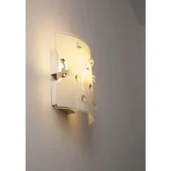 Luminaires Globo Lighting Applique murale Globo BURGUNDY Nickel mat, Blanc, 1 lumière