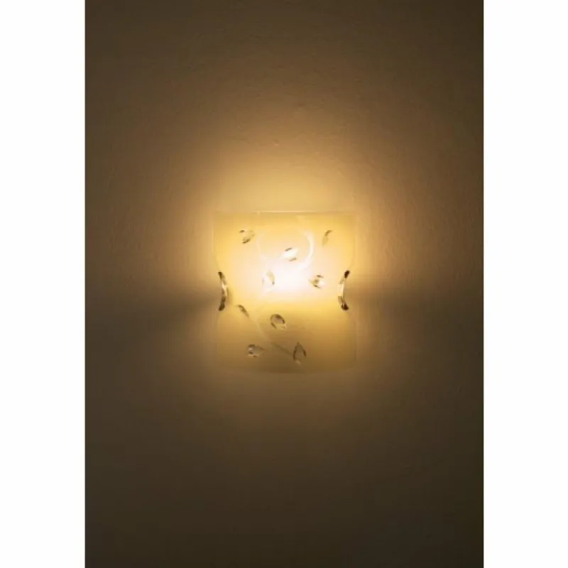 Luminaires Globo Lighting Applique murale Globo BURGUNDY Nickel mat, Blanc, 1 lumière