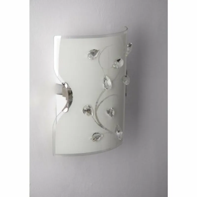 Luminaires Globo Lighting Applique murale Globo BURGUNDY Nickel mat, Blanc, 1 lumière