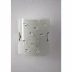 Luminaires Globo Lighting Applique murale Globo BURGUNDY Nickel mat, Blanc, 1 lumière