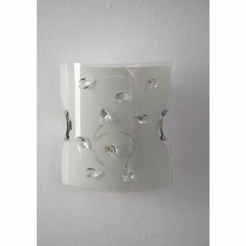 Luminaires Globo Lighting Applique murale Globo BURGUNDY Nickel mat, Blanc, 1 lumière