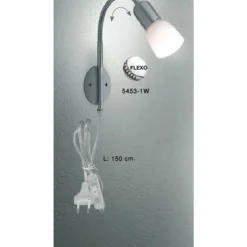 Luminaires Globo Lighting Applique murale Globo CATHY Acier inoxydable, Nickel mat, 1 lumière