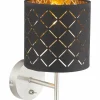 Lampe Turque-Luminaires Globo Lighting Applique murale Globo Clarke Nickel mat, 1 lumière