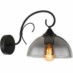 Lampes Art Déco-Luminaires Globo Lighting Applique murale Globo COTTAGE Noir, 1 lumière