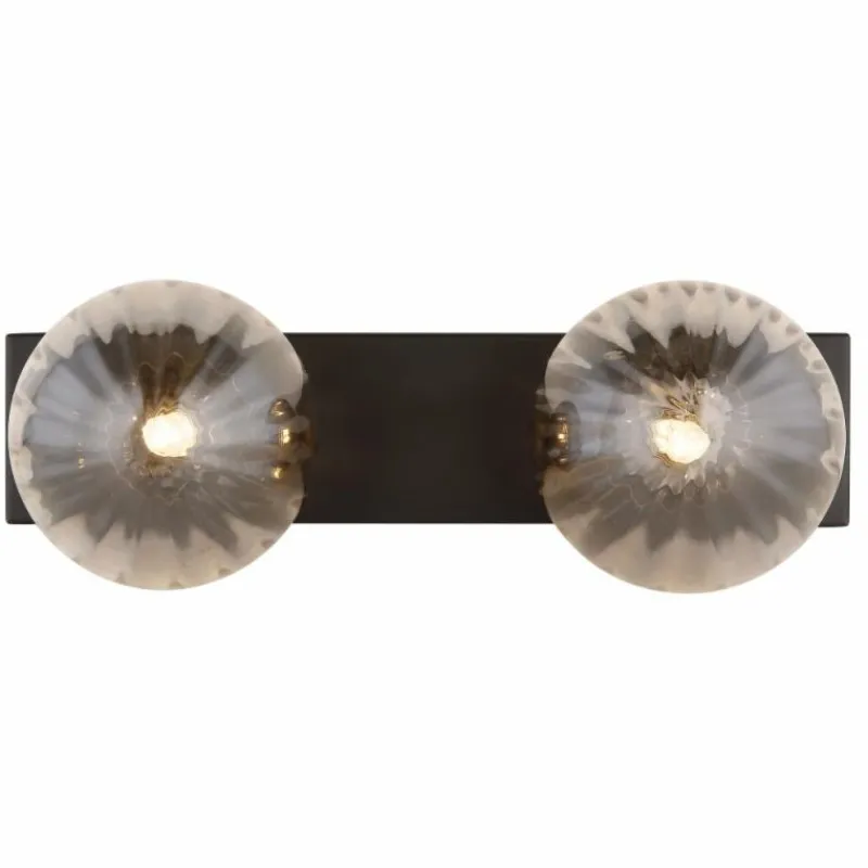 Suspension Verre Fumé-Luminaires Globo Lighting Applique murale Globo DALLERTA Noir, 2 lumières