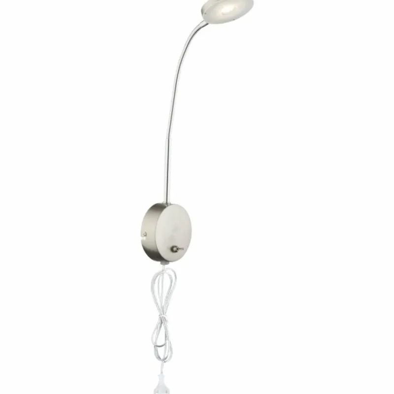 Luminaires Globo Lighting Applique murale Globo Deniz LED Nickel mat, 1 lumière* Éclairage Led