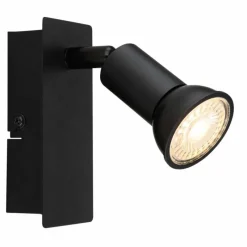 Luminaires Globo Lighting Applique murale Globo DREW Noir, 1 lumière* Spots Et Projecteurs