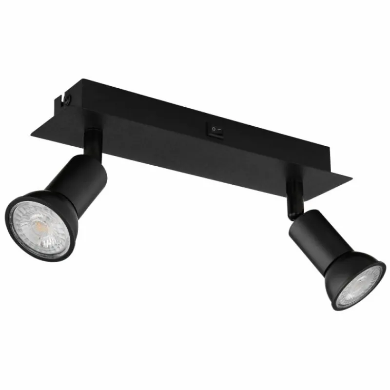 Luminaires Globo Lighting Applique murale Globo DREW Noir, 2 lumières* Spots Et Projecteurs